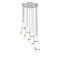 Z-Lite Cayden Chandelier, 11-Light, 24 In.W x 16.75 In.H, Brushed Nickel/Clear + Etched Opal 1946P-11R-BN - alternate 1